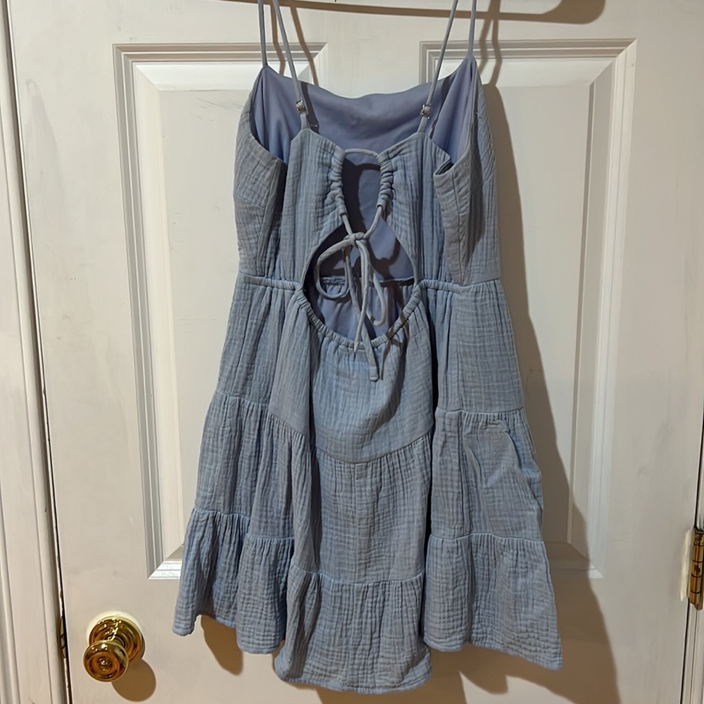 Blue Ruffle dress - Picture 4 of 6